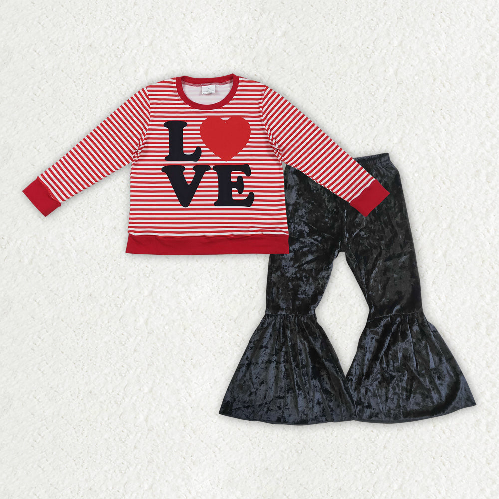 GLP3082组合 LOVE  Velvet Black girl outfit RTS 202510 RTS