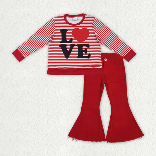 GLP3264组合 love red jeans western girl outfit RTS 202512 RTS