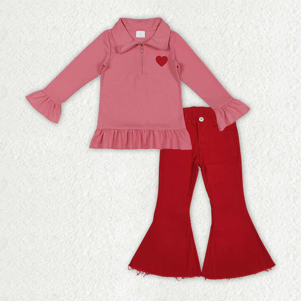 GLP3265组合 love red jeans western girl outfit RTS 202512 RTS