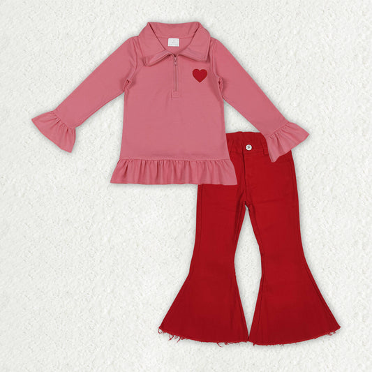 GLP3265组合 love red jeans western girl outfit RTS 202512 RTS