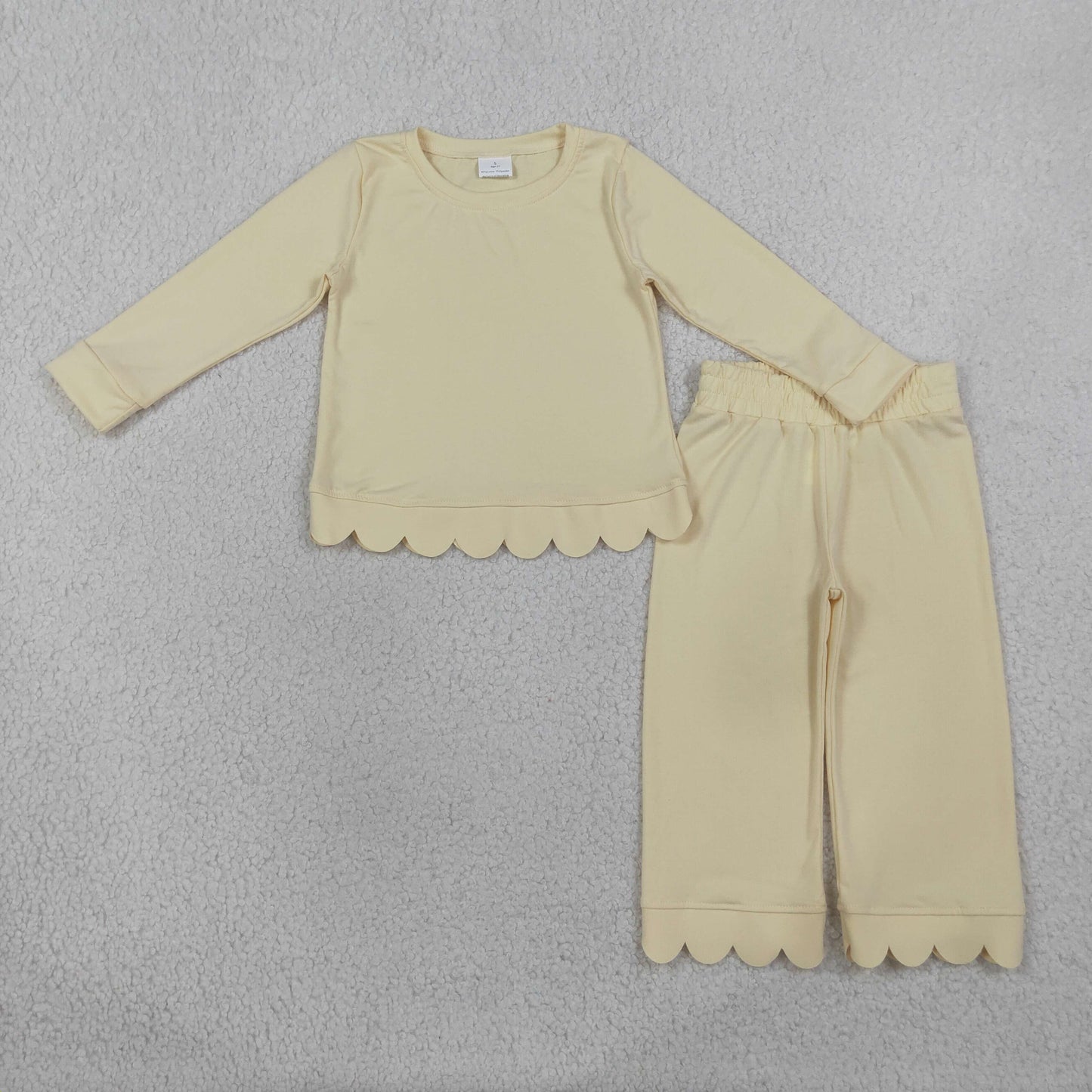GLP3293 Scallop solid yellow western girl outfit RTS 202608 RTS