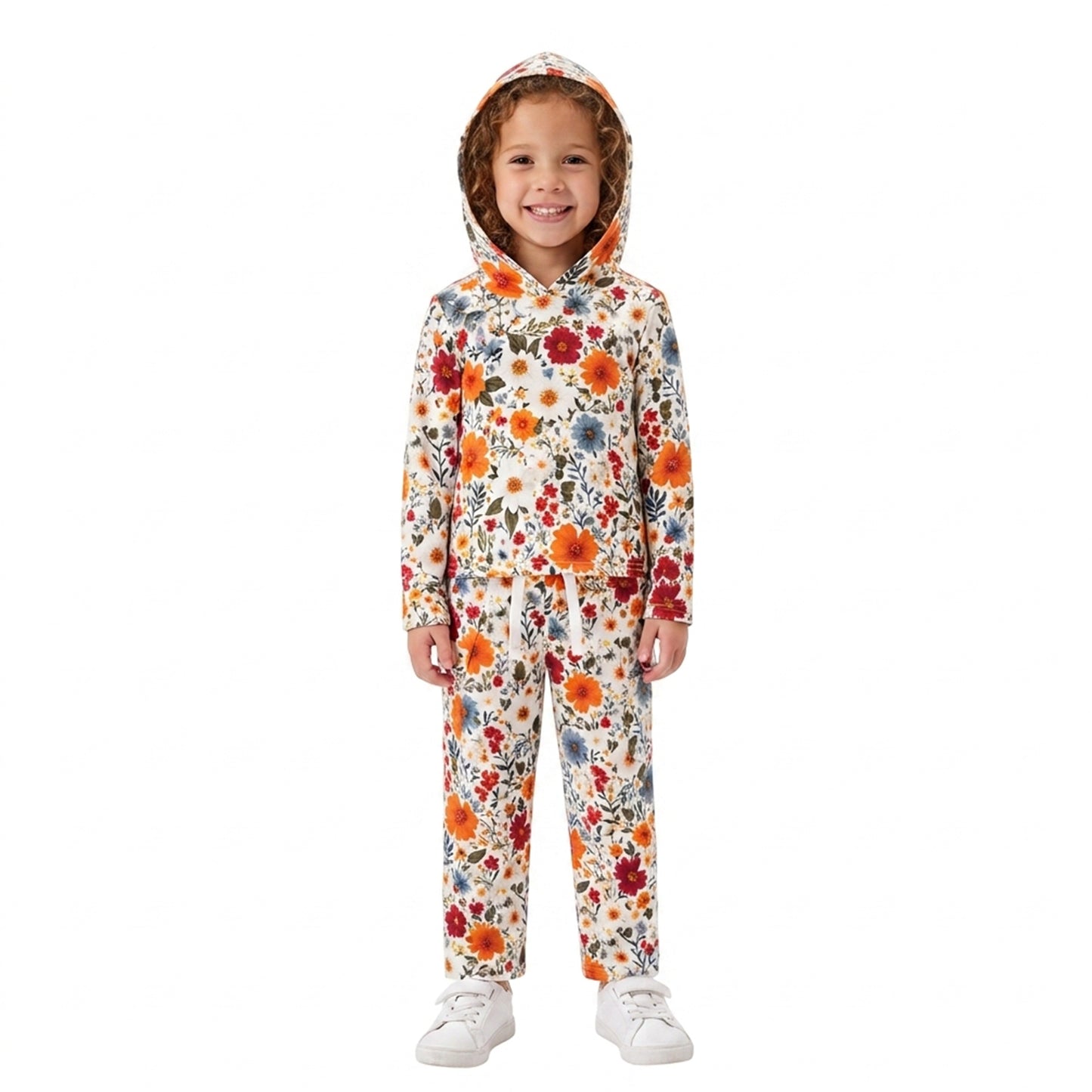 RTS GLP3321 Kids Floral Print Long Sleeve Top Long Pants Pajama Set 202608