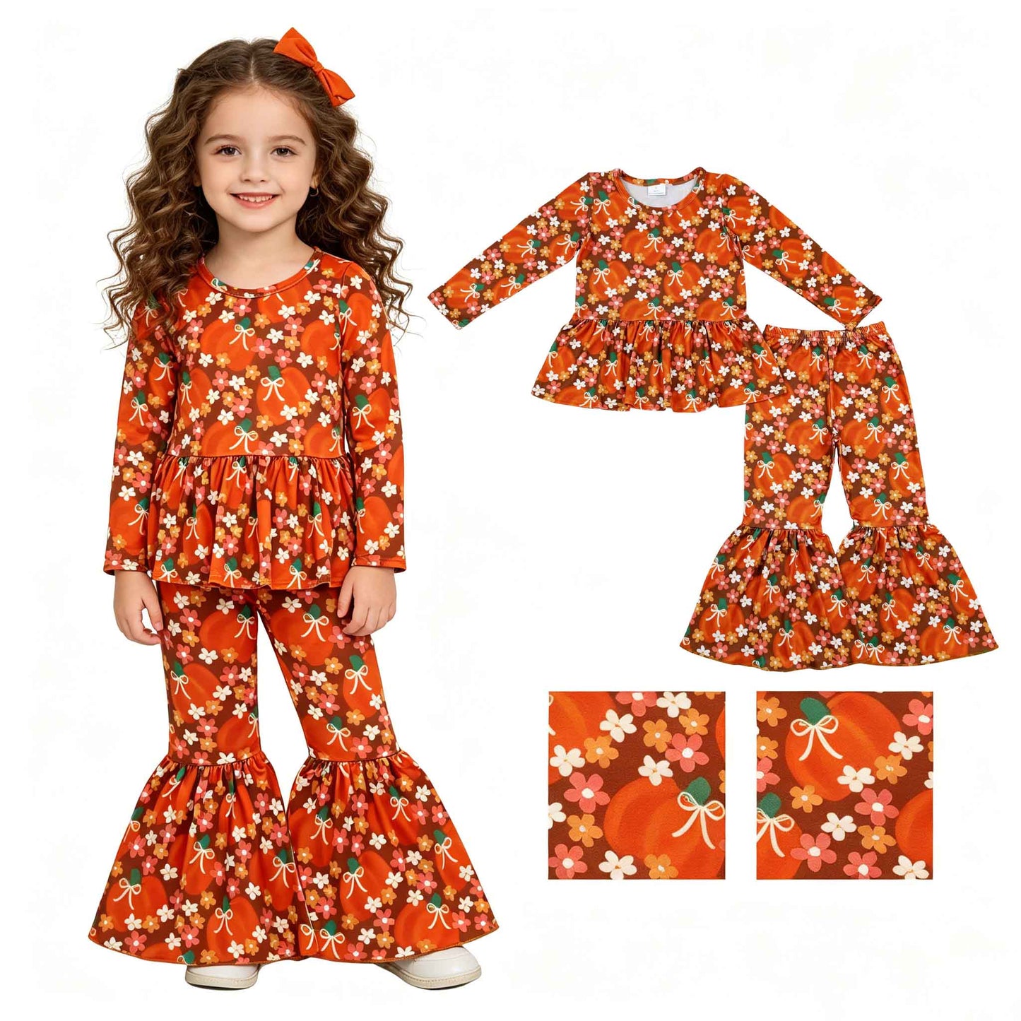 GLP3343 Halloween pumpkin western girl outfit RTS 202607 RTS