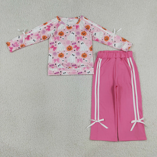 GLP3356 PINK pumpkin BOW BOO Halloween western girl outfit preorder 202607 RTS