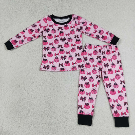 GLP3375 pink Halloween pumpkin girl western girl pajamas outfit 202607 RTS