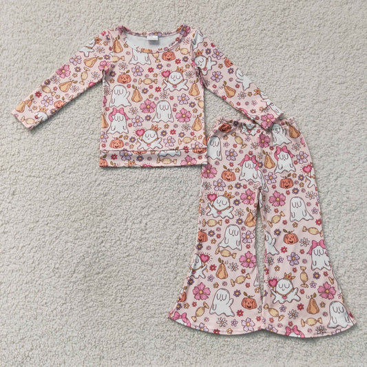 GLP3400 Girls Floral Print Long Sleeve Flared Loungewear 202607 RTS