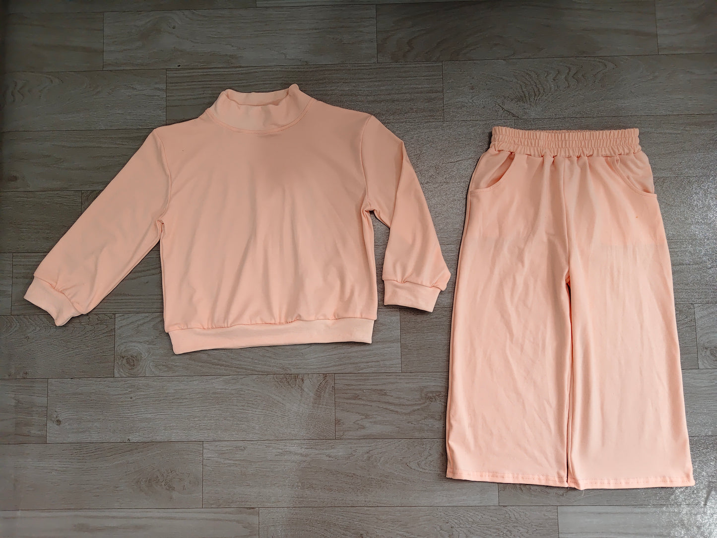 RTS GLP3410 Mock Neck Long Sleeve Top Wide Leg Pants Girls Outfit 202608