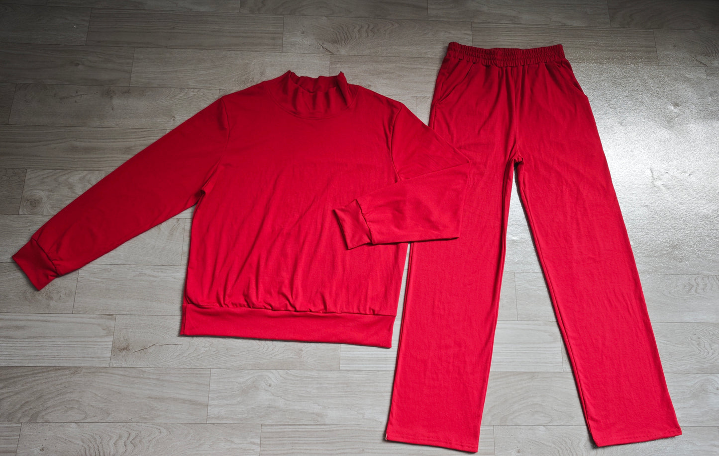 GLP3417 women adult red solid pajamas outfit 202607 preorder