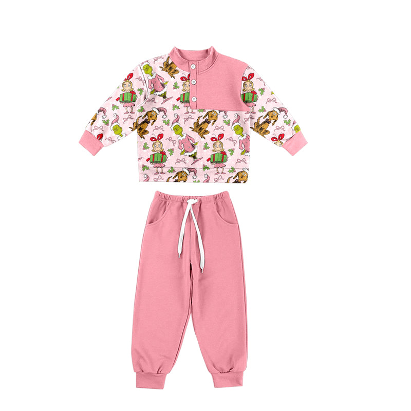 GLP3431 Grinch Cindy Dog Pink Henley Toddler Matching Set 202627 preorder
