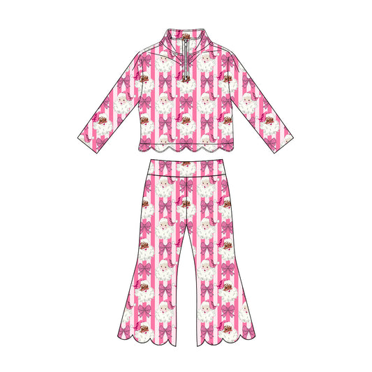 GLP3477 Christmas santa Long Sleeve Flared Loungewear girl outfit 202607 preorder