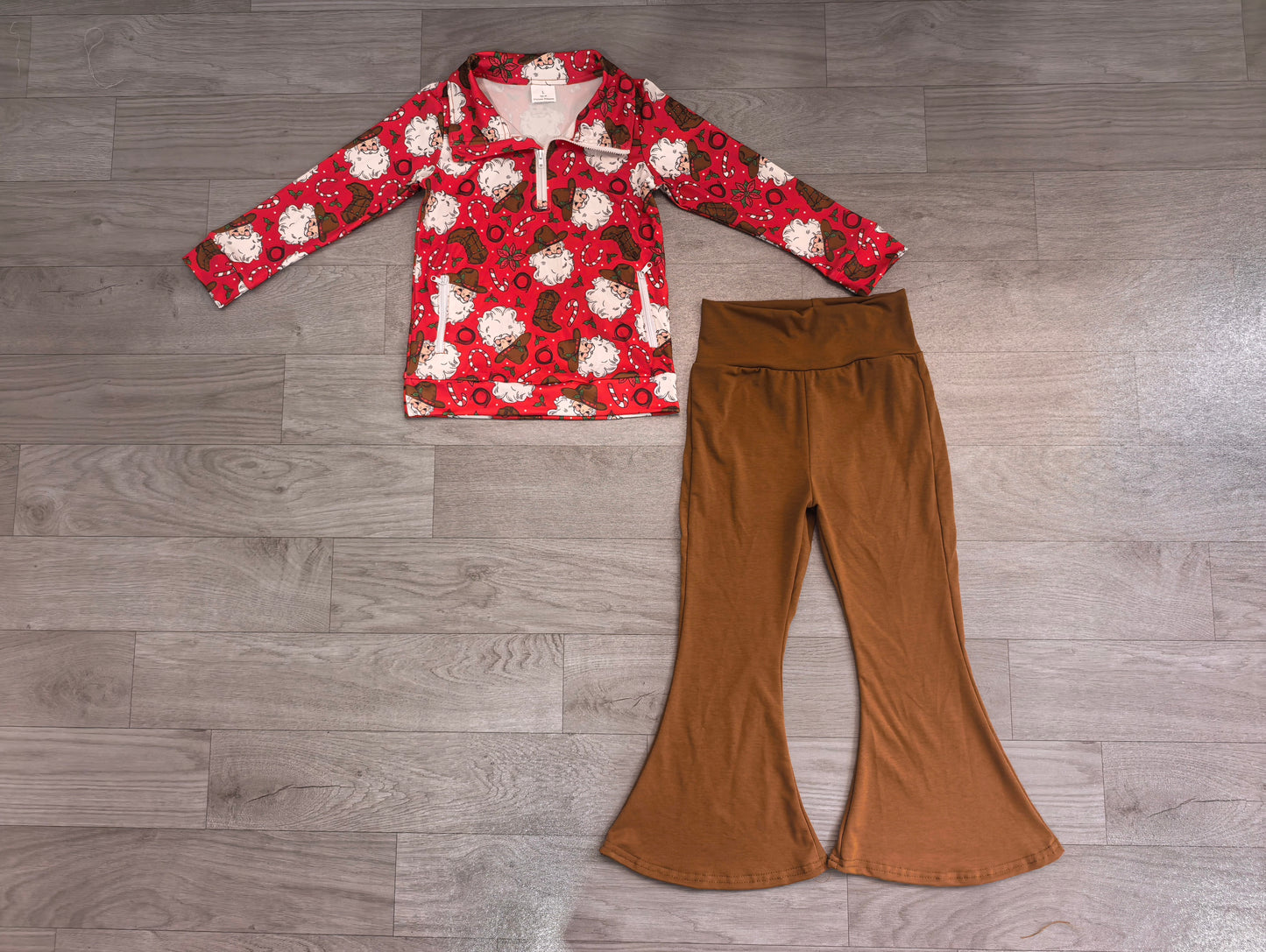 GLP3509 cane Christmas Santa Toddler girl Set outfit 202608 preorder