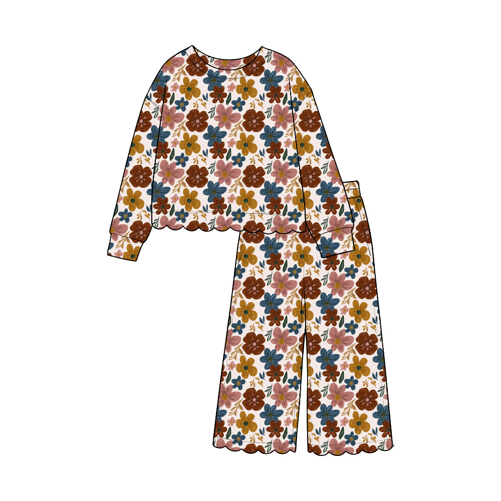 preorder GLP3690 Scallop flowers Pajamas western girl outfit  202608