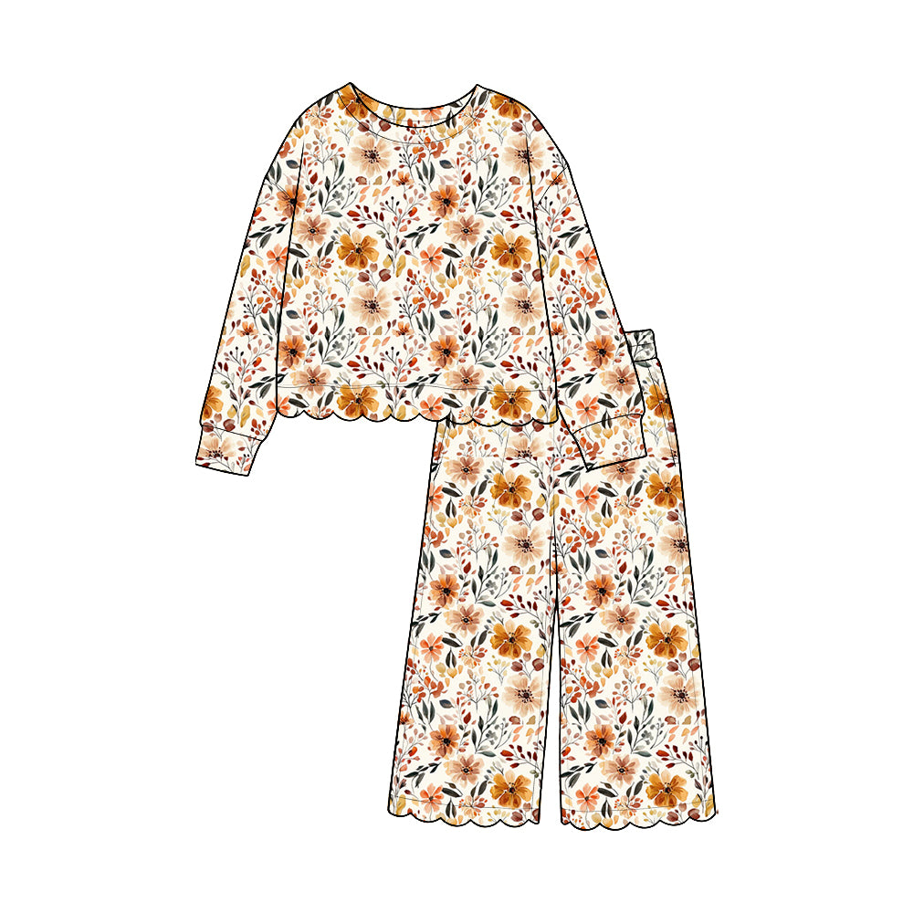 preorder GLP3692 Scallop flowers Pajamas western girl outfit  202608