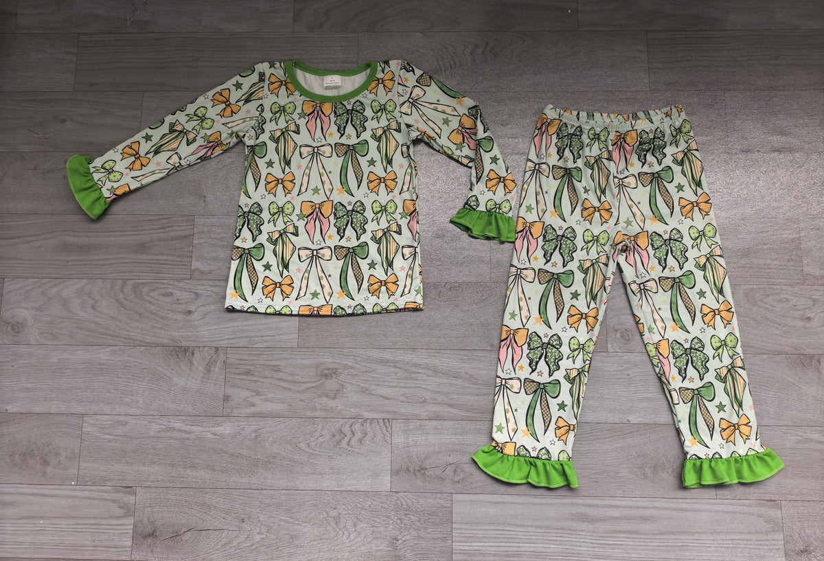 Sample-Real Pics GLP3973 Baby Girl Clothes Wildlife Animal Print Long Sleeve Top And Pant Set