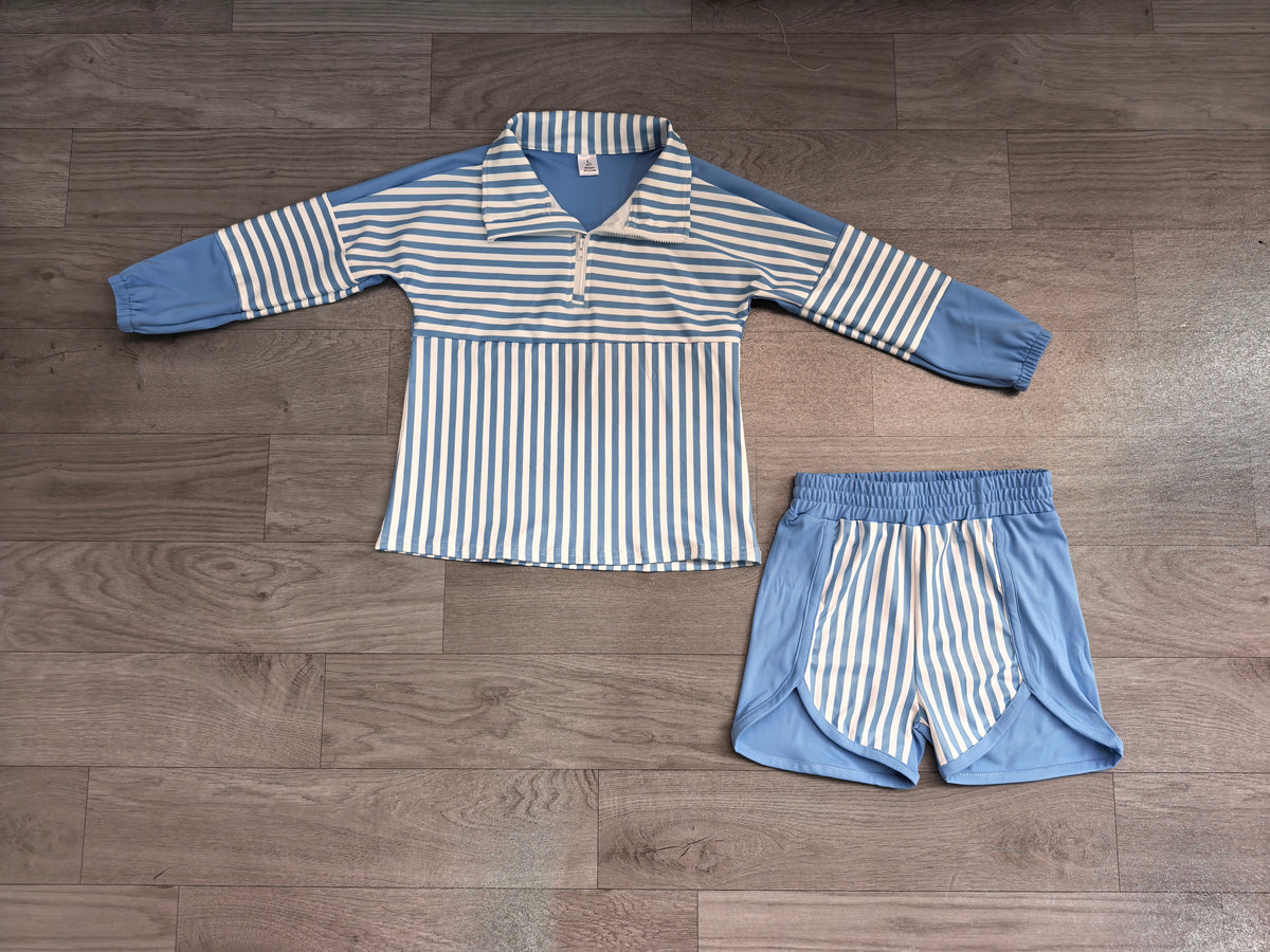 RTS GLS0111  blue Yoga  girl summer short outfit  202608