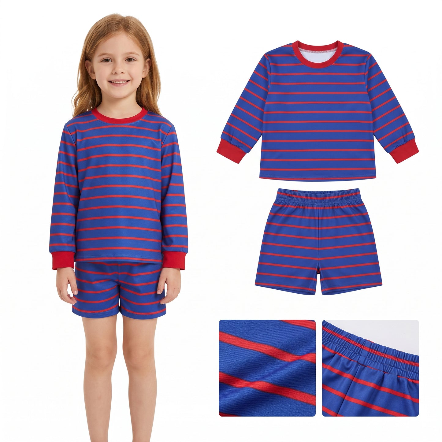 GLS0157 adult women Yoga Red and blue stripes 202608 RTS