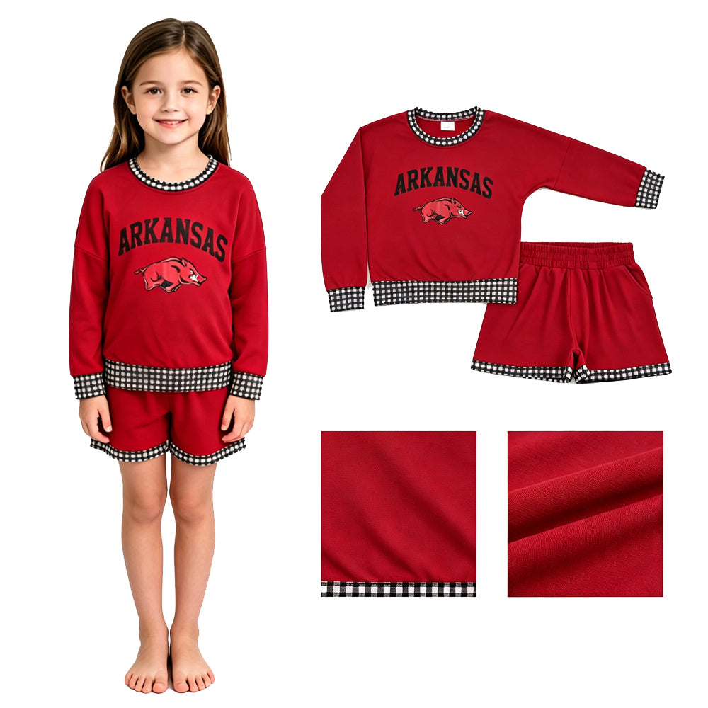 RTS GLS0167 ARKANSAS vinyl TEAM girl summer skirt outfit  202609