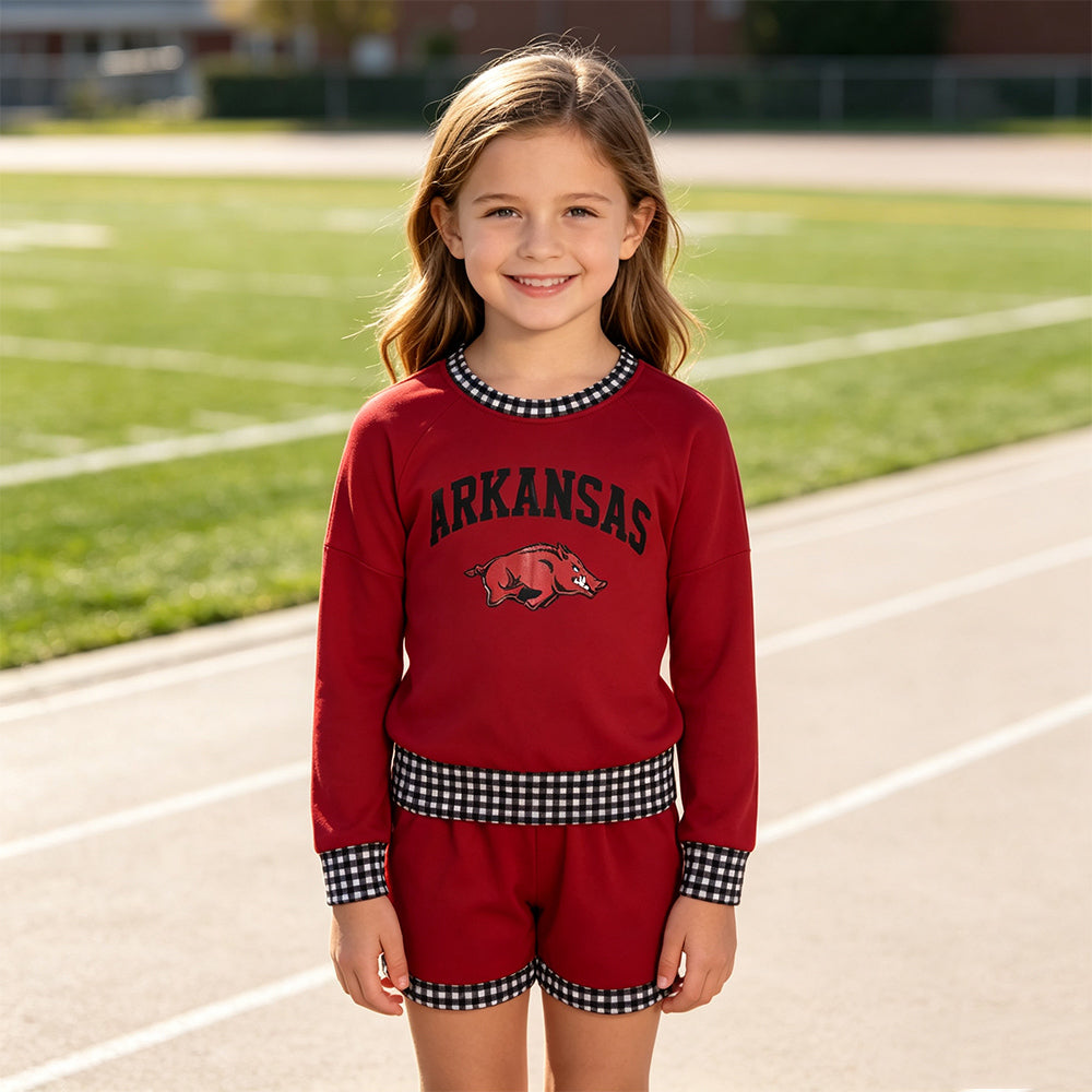 RTS GLS0167 ARKANSAS vinyl TEAM girl summer skirt outfit  202609
