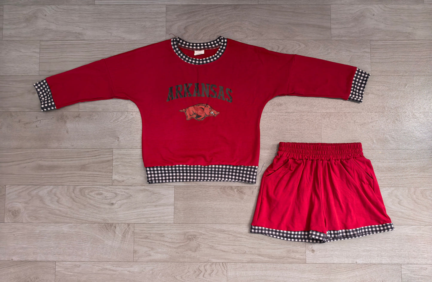 GLS0180 adult arkansasTeam women pajamas SET OUTFIT 202608 preorder
