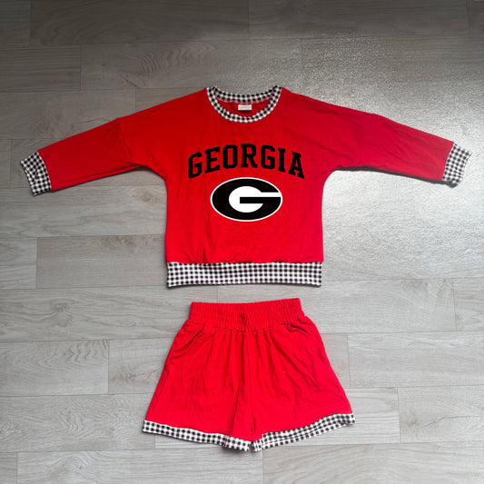 GLS0168 Vinyl red G girl summer skirt outfit  20 2619 preorder