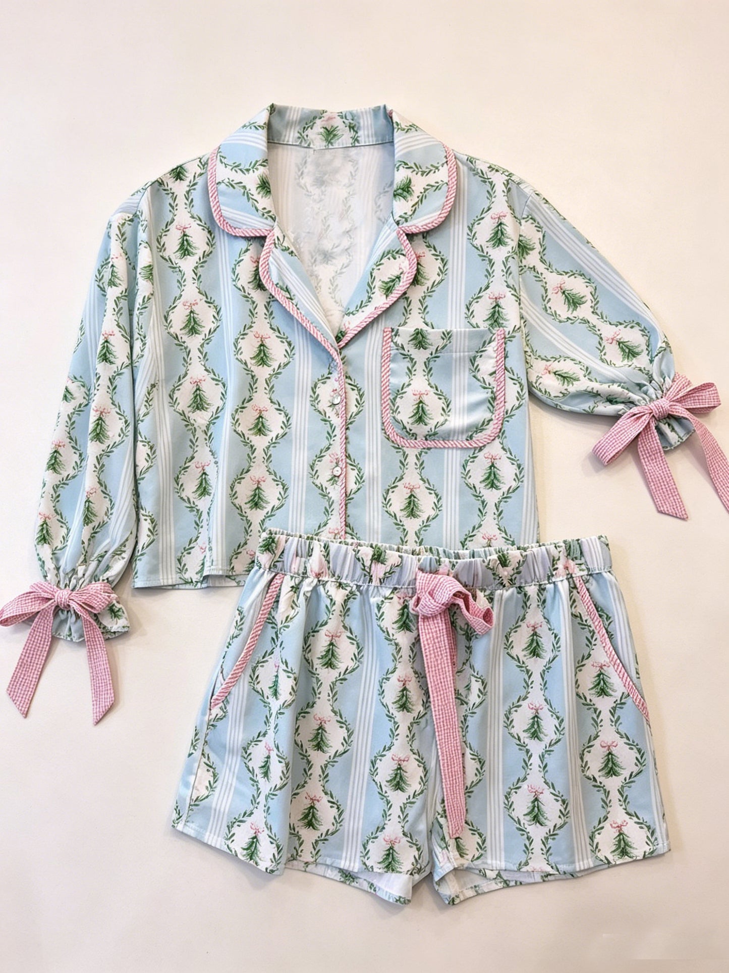 GLS0170 girl Christmas tree pajamas skirt outfit  202608 preorder
