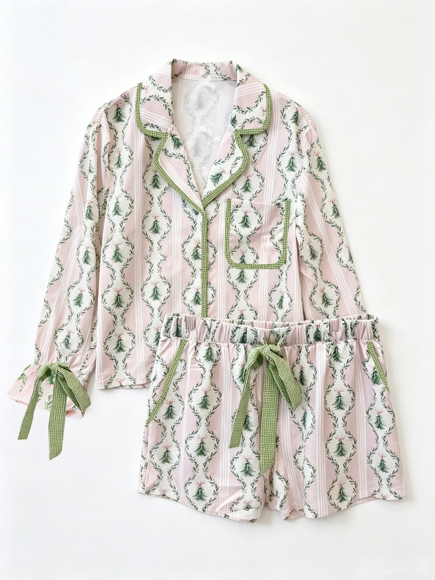 GLS0171 girl Christmas tree pajamas skirt outfit  202608 preorder