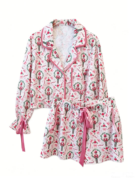 GLS0173 girl Christmas Nutcracker  pajamas skirt outfit  202608 preorder