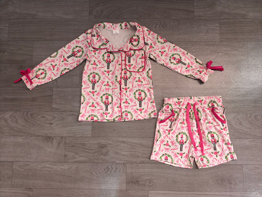 RTS GLS0173 girl Christmas Nutcracker  pajamas Short outfit  202608