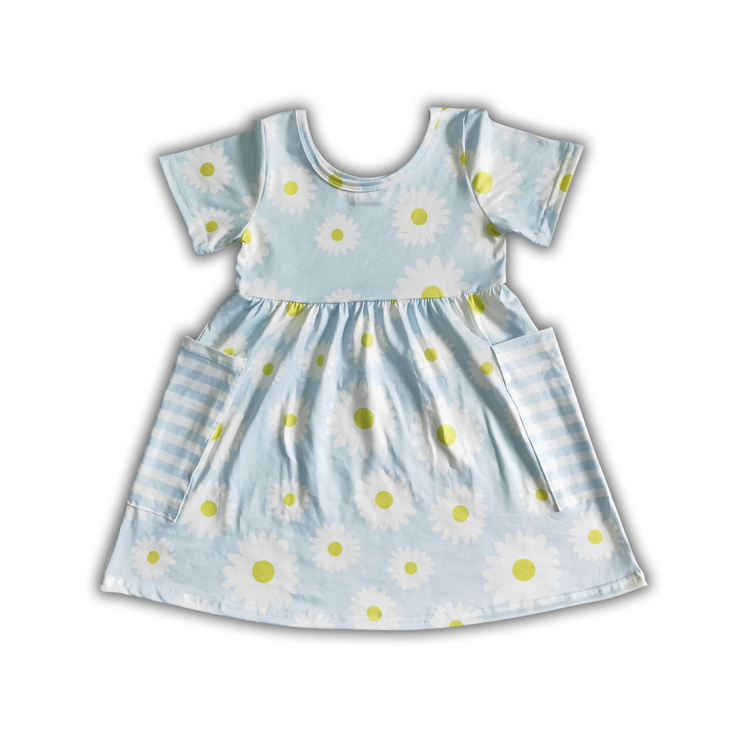 promotion RTS sunflower sleeves girl dress  rts