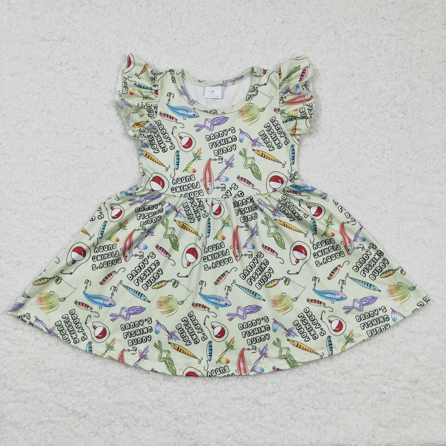 GSD0155  FISHING short sleeve girl dress rts