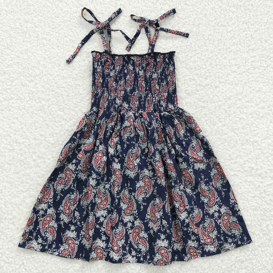 promotion RTS GSD0366 Smock Dress summer strapless tube top dress paisley flower girl dress 20230518