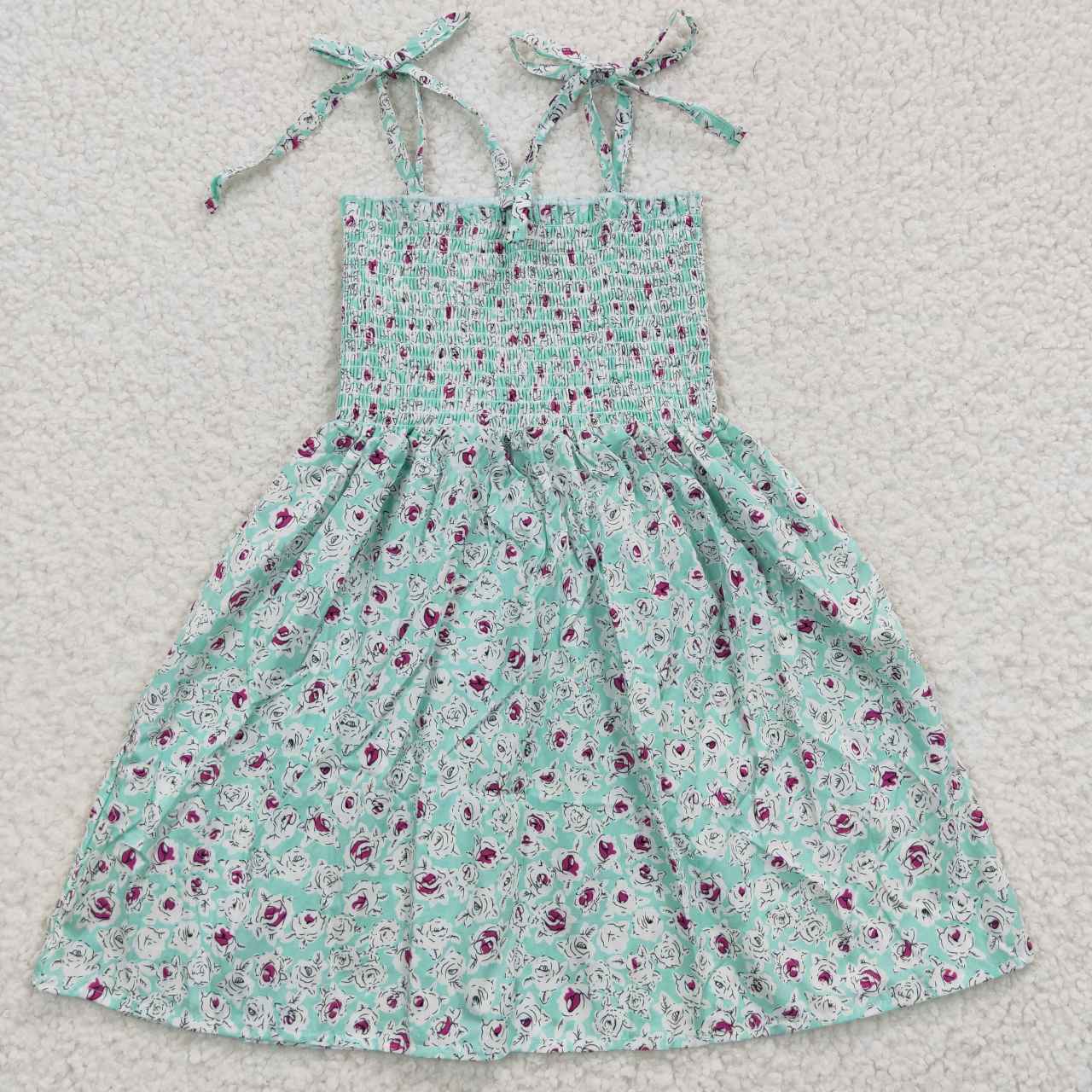 GSD0370 Smock Dress summer strapless tube top dress flower girl dress 20230518