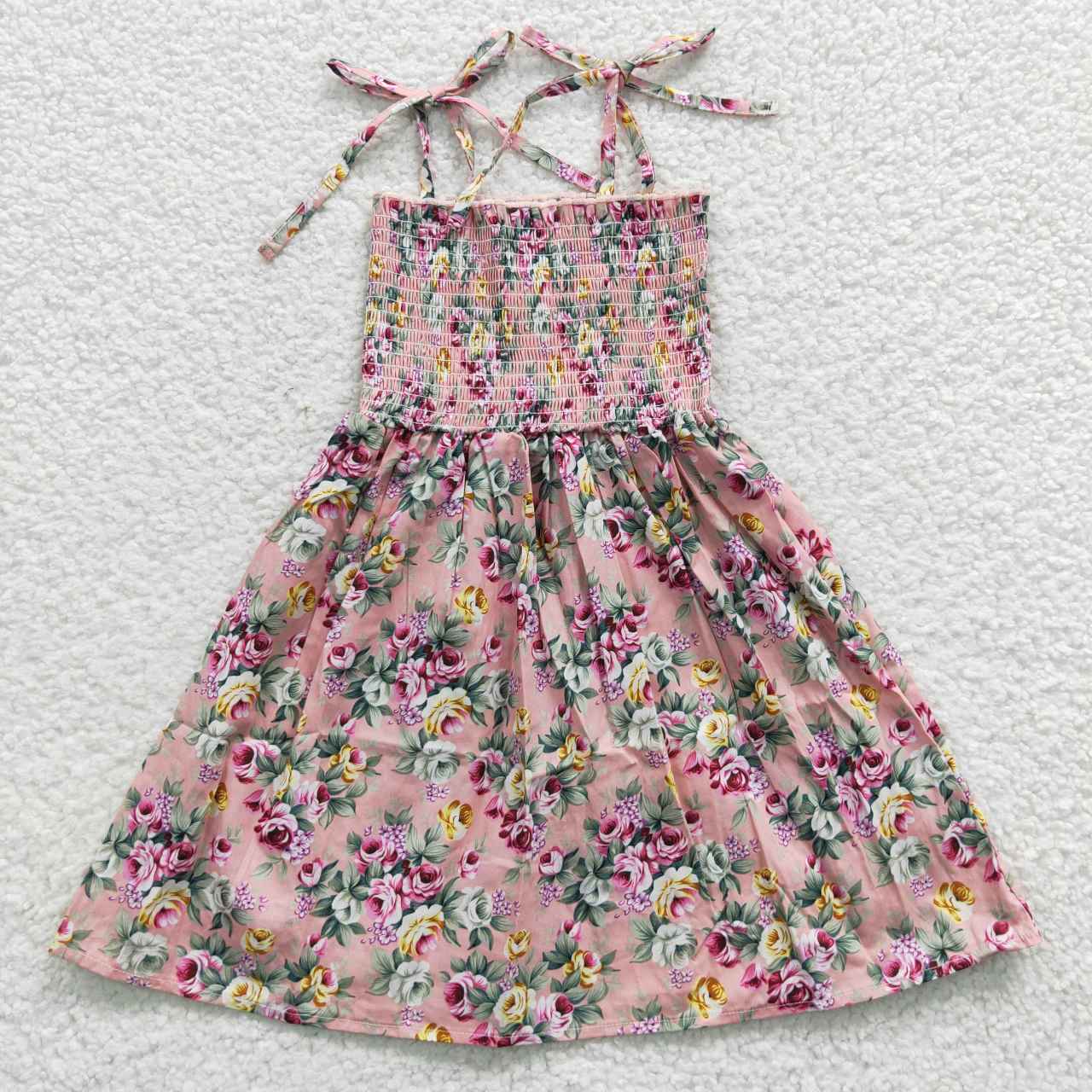 GSD0373 Smock Dress summer strapless tube top dress paisley flower girl dress 20230518 rts