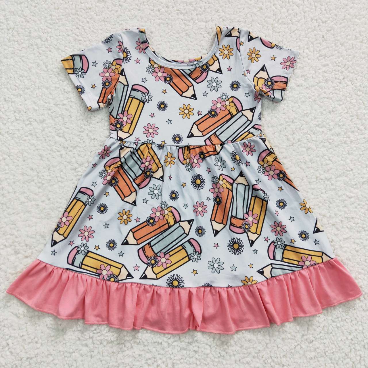 GSD0379 back to school short sleeve summer girl dress 20230520