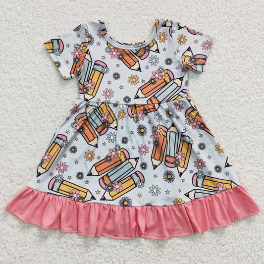 GSD0379 back to school short sleeve summer girl dress 20230520