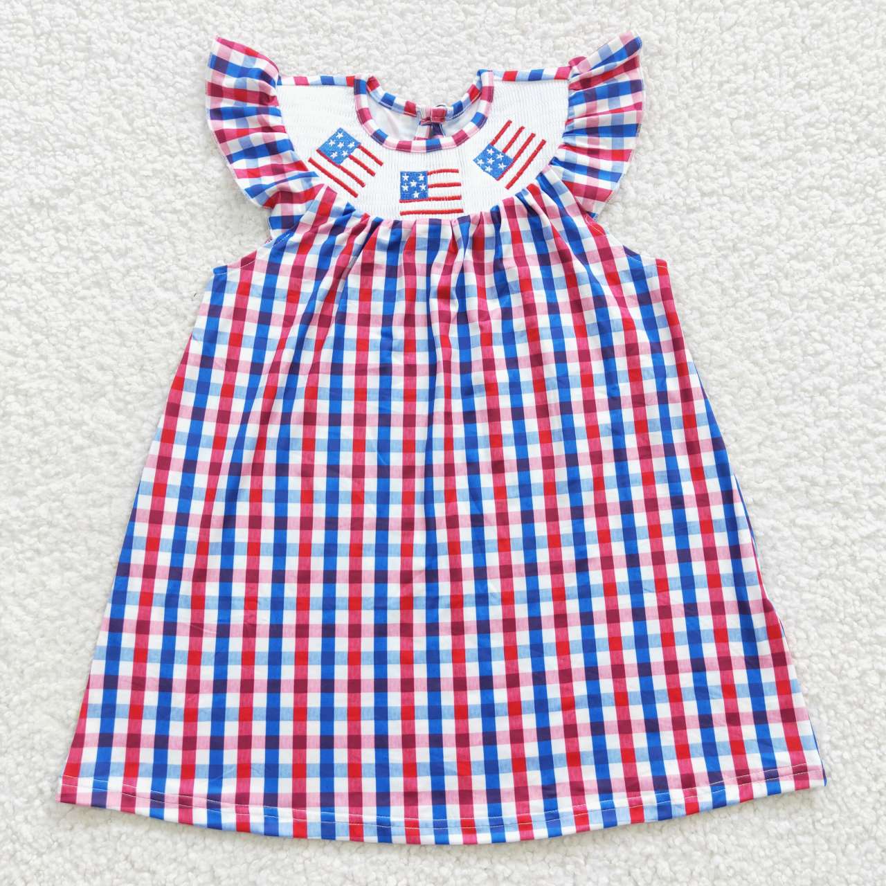 GSD0387 RTS 4th of july Smock dress short sleeve girl dress 20230520