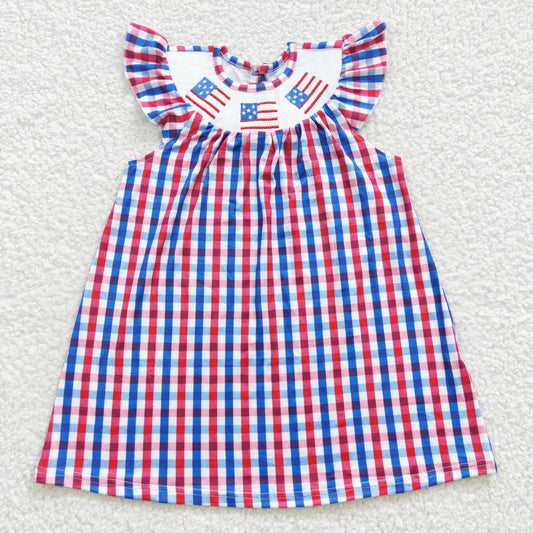 GSD0387 RTS 4th of july Smock dress short sleeve girl dress 20230520