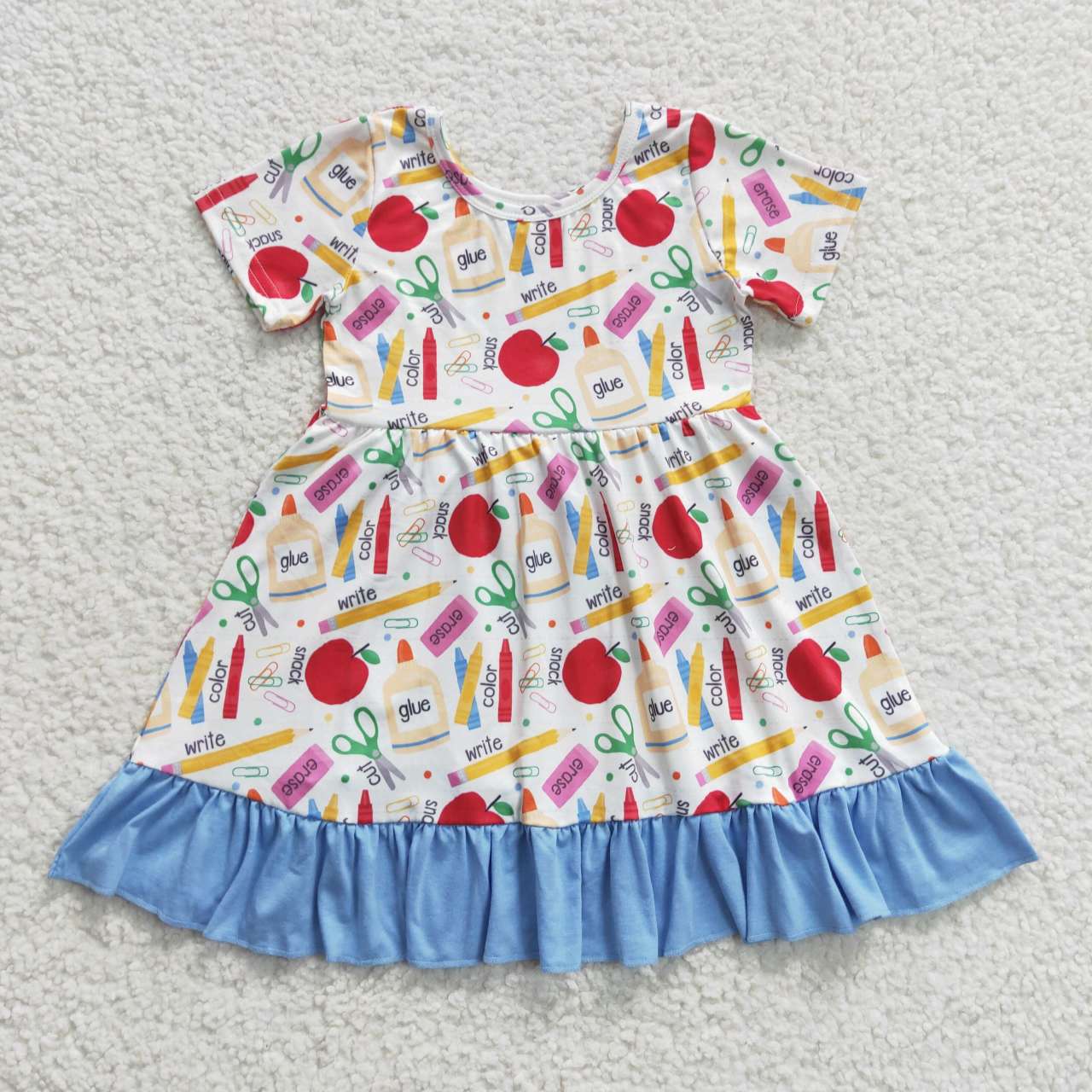 GSD0394 back to school short sleeve summer girl dress RTS 20230613