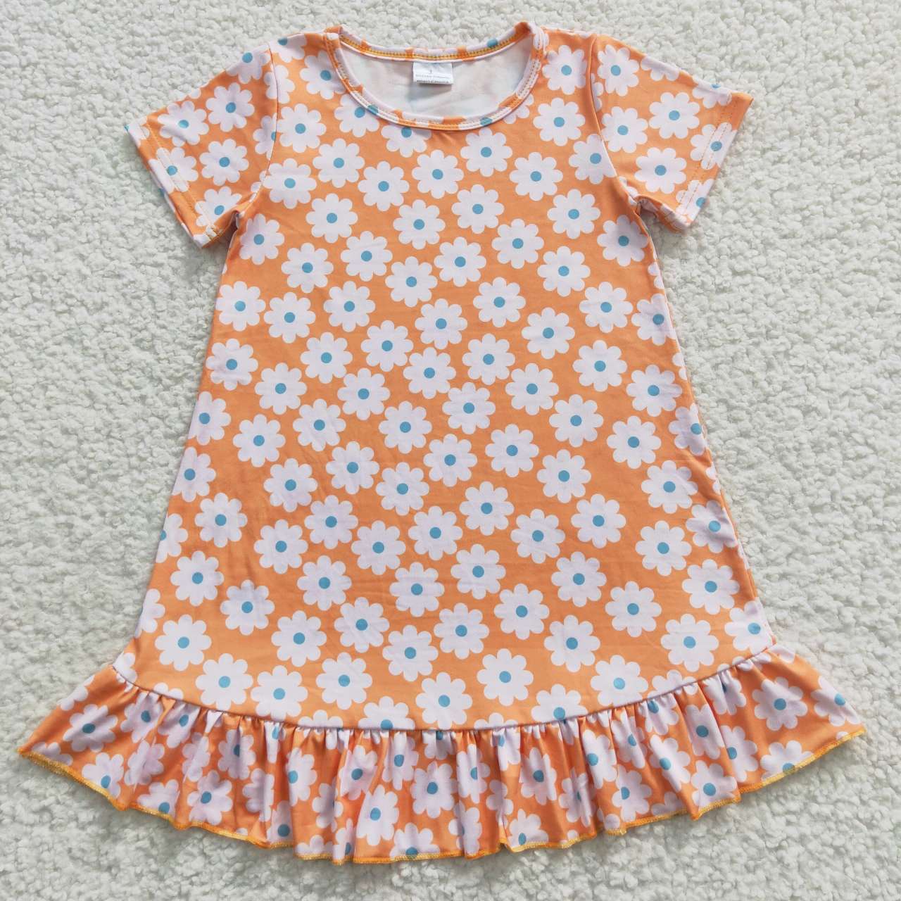 GSD0399 flowers short sleeve summer girl dress 20230704 RTS