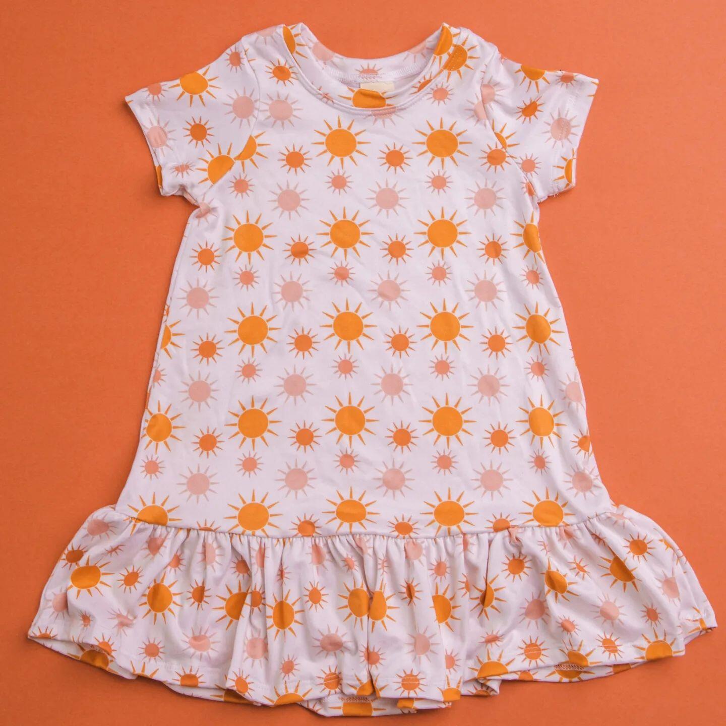 GSD0400 flowers sun short sleeve summer girl dress preorder 20230516 preorder