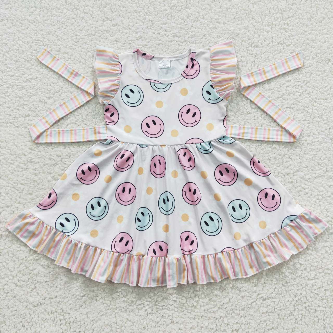 GSD0407 short sleeve smile summer girl dress 20230704 RTS