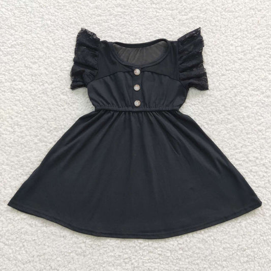 GSD0429  tulle black short sleeves girl tulle dress 20230704 RTS