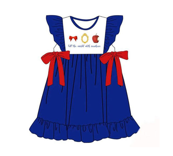 GSD0472 short sleeve cartoon princess girl dress preorder 20230722