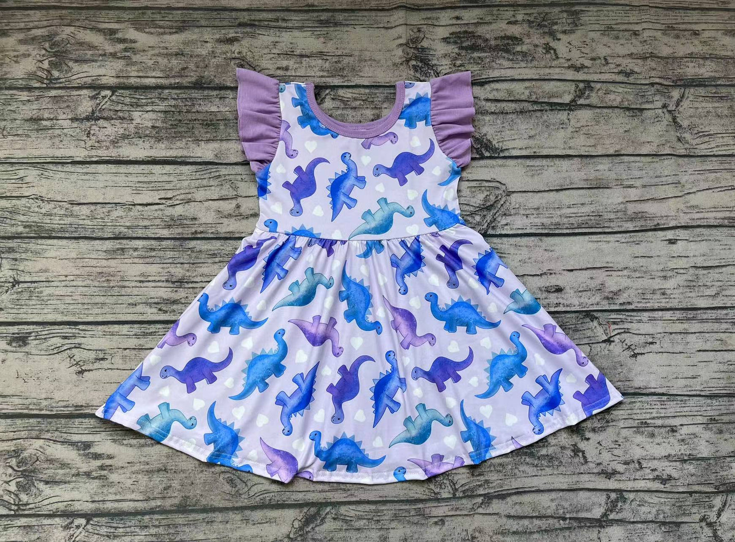 GSD0493 western dinosuar short sleeve girl dress 20231026 RTS