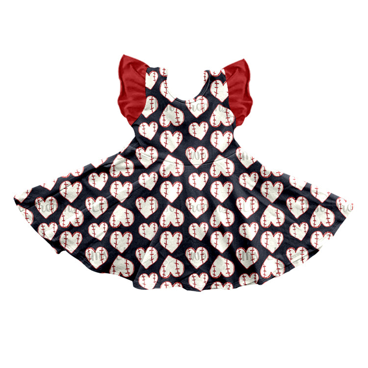 GSD0514 love valentine short sleeve girl dress 202312 RTS