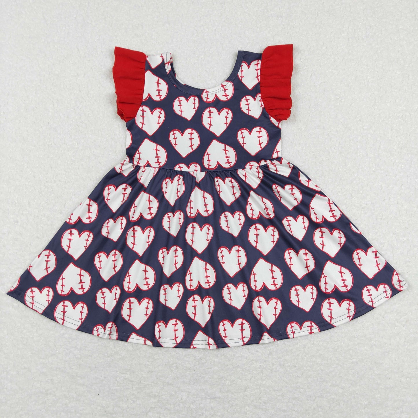 GSD0514 love valentine short sleeve girl dress 202312 RTS