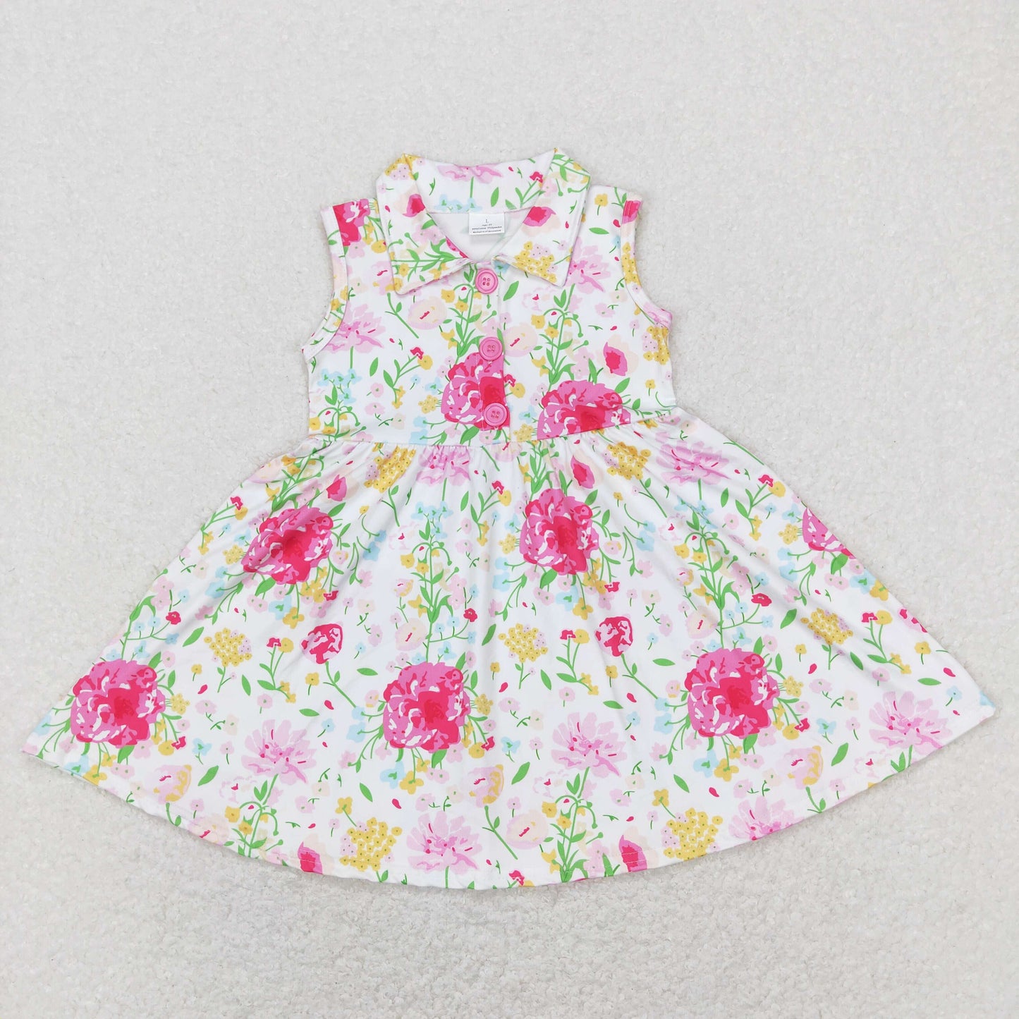 GSD0546 western flower short sleeve girl dress 202312