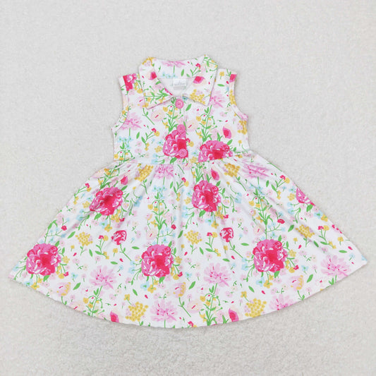 GSD0546 western flower short sleeve girl dress 202312