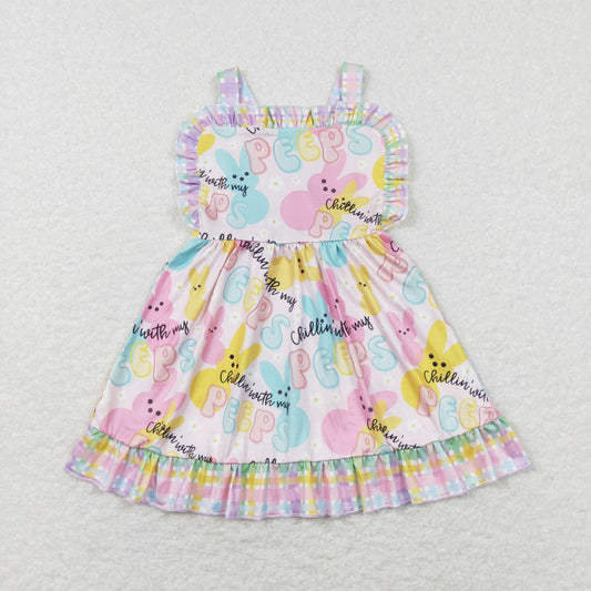 GSD0551 western Easter bunny rabbit short sleeve girl dress 20231204  RTS