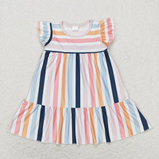 GSD0564 western stripe short sleeve girl dress 202312